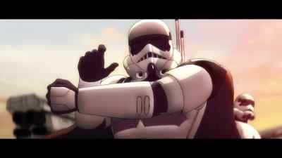 -[controls beep]
-[screams] - Star Wars: Visions