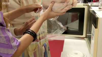 Cooked in a plastic roasting bag, - Back in Time for Dinner