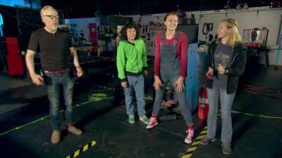 COOL. ALL RIGHT.
IN THREE, TWO, ONE... - Mythbusters Jr.