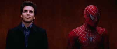 Cool Spidey outfitThanksWhere'd you get itI made itHmmLooks uncomfortableYeah it gets kind of itchyAnd it rides up in the crotch a little bit too - Spider Man 2