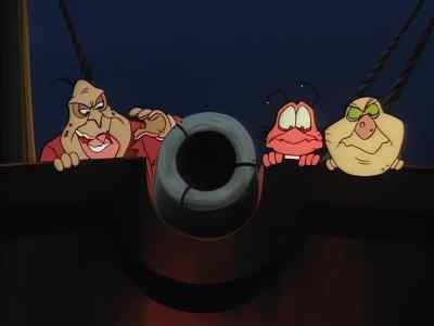 Cops and our old friend Benedict Inchworm. - Bonkers