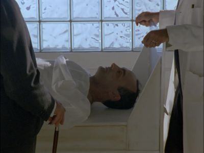 -[Coroner] ...doubt
about the time of death. - Agatha Christie's Poirot