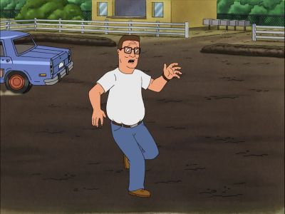 (coughing):
Help! I'm all tangled up! - King of the Hill