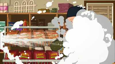[coughing] - Corner Gas Animated