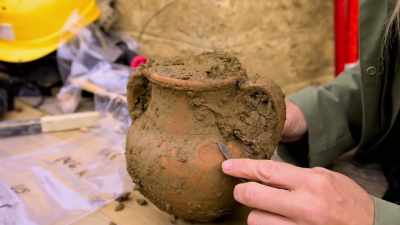 Could it be a special stamp
that might help date it? - Lost Treasures of Rome