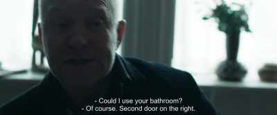 - Could I use your bathroom?
- Of course. Second door on the right. - The Marco Effect