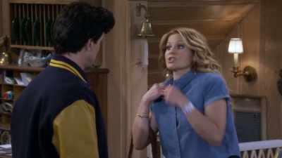 Couldn't find my shoulder pads, though,
so I'm using Huggies instead. - Fuller House