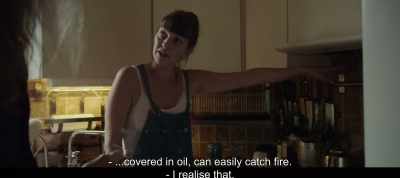 - ...covered in oil, can easily catch fire.
- I realise that. - The Most Beautiful Boy in the World