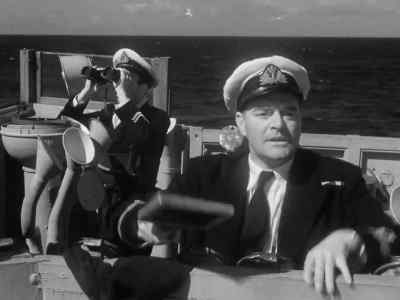 - Coxswain at the wheel, sir.
- There it is! - The Cruel Sea