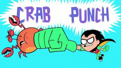 Crab punch.
Crab punch. - Teen Titans Go!