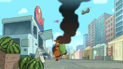 - [crash]
- [car alarms blasting] - It's Pony