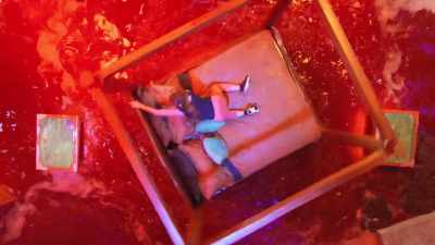 Crawling unsteadily to the bedpost, - Floor Is Lava