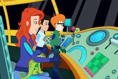 -[creaking]
-[beeps] - The Magic School Bus Rides Again