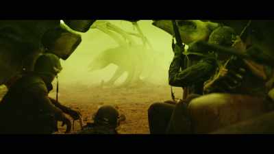 -(CREATURE RETCHING)
-(GASPS) - Kong: Skull Island