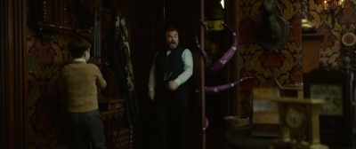 -[creature wheezing]
-[Jonathan grunts] - The House with a Clock in Its Walls