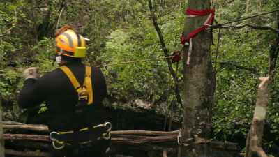 Crisis over, the team
makes a second attempt. - Lost Treasures of the Maya