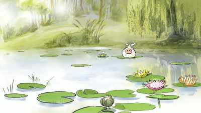 - [Croaks]
- [Pauline mimics frog] - The Big Bad Fox and Other Tales