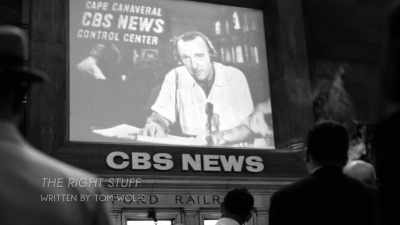 Cronkite had been explaining
Scott's fuel problem - The Real Right Stuff