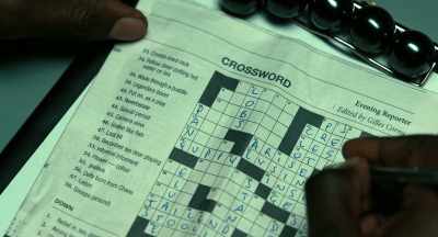 Crosswords in between killing people - The Killer