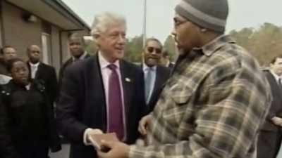-(CROWD APPLAUDING)
-REPORTER 3: For Bill Clinton,
who has always - Obama: In Pursuit of a More Perfect Union