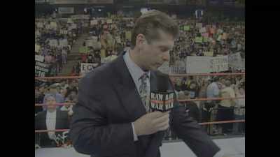 [crowd booing] - Mr. McMahon