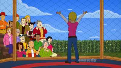 [crowd buzzing with excitement] - Corner Gas Animated