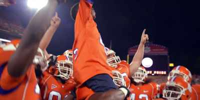 CROWD: (CHANTING) C-L-E-M-S-O-N! - Safety