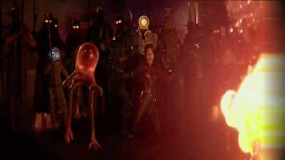 (CROWD CHANTING
IN ALIEN LANGUAGE) - Ant-Man and the Wasp: Quantumania