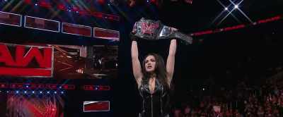 CROWD: (CHANTING)
Paige! Paige! Paige! - Fighting with My Family