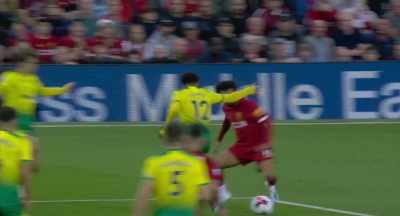 [CROWD CHANTS]: Divock Origi!
- Salah gets it. - The End of the Storm