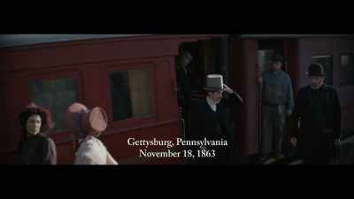 (crowd chatter)
(dramatic music) - Abraham Lincoln