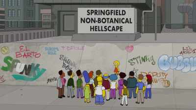 [crowd chattering] - The Simpsons: The Past and the Furious