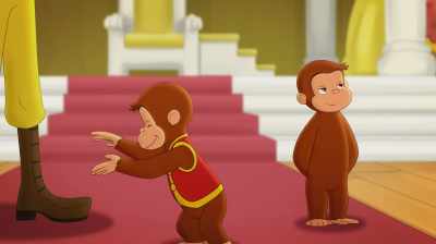 [crowd cheering, applauding] - Curious George: Royal Monkey