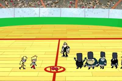 (CROWD CHEERING, BOOING) - Johnny Test