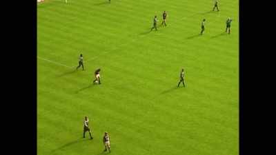 -[crowd cheering]
-[commentator]
3-1 is the final score. - Fever Pitch: The Rise of the Premier League
