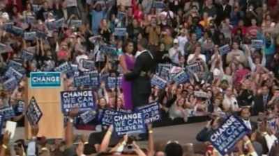 -(CROWD CHEERING)
-REPORTER: Rumors and innuendo - Obama: In Pursuit of a More Perfect Union