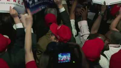 [crowd cheering] - The Accidental President