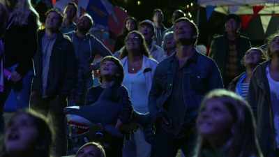 [ Crowd cheering ] - The Crossing