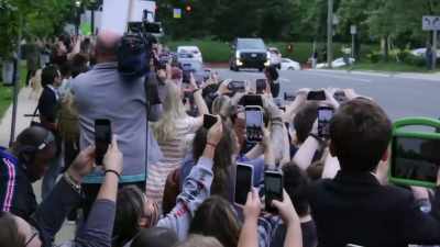 [crowd cheering] - Depp V Heard