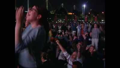 [crowd cheering] - Midnight Oil: The Hardest Line