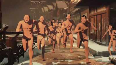 [crowd cheering, shouting] - BLUE EYE SAMURAI