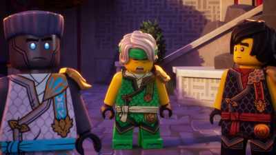 -[crowd cheering]
-[sighs] - LEGO Ninjago: Dragons Rising