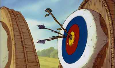 - [ Crowd Cheering ]
- Yea! He did it,
he did it, he did it! - Robin Hood