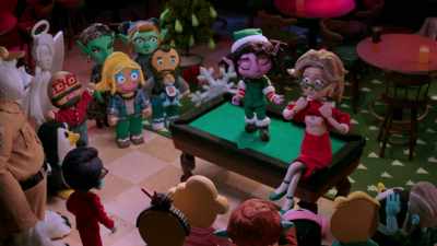 (crowd cheers and whistles) - Santa Inc.