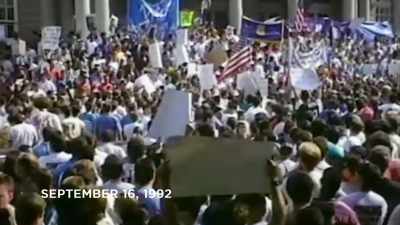 [crowd clamoring and chanting] - Giuliani: What Happened to America's Mayor?