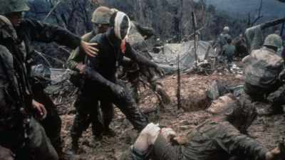 
(crowd shouting angrily)
 - The Vietnam War