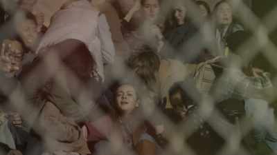 [Crowd shouting, baby crying] - The Walking Dead: World Beyond