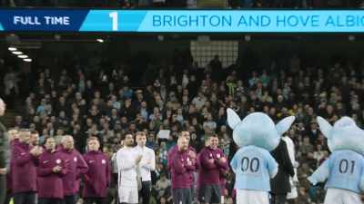 [crowd singing "Delilah" by Tom Jones] - All or Nothing: Manchester City