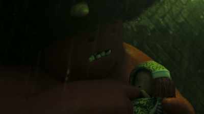 [crying slows, fussing] - ONI: Thunder God's Tale