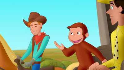 (Curious George chattering)
(Emmett yodeling) - Curious George: Go West, Go Wild